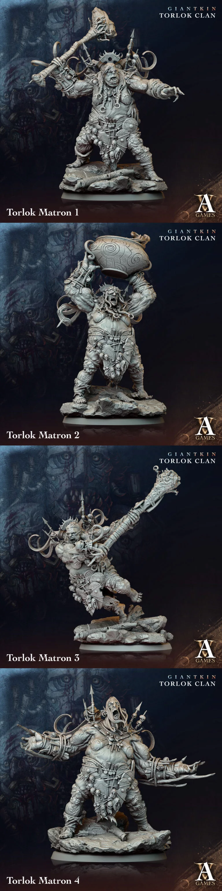 巨兽族托洛克氏族——托洛克母族——3D打印模型|Giantkin Torlok Clan – Torlok Matron – 3D Print Model