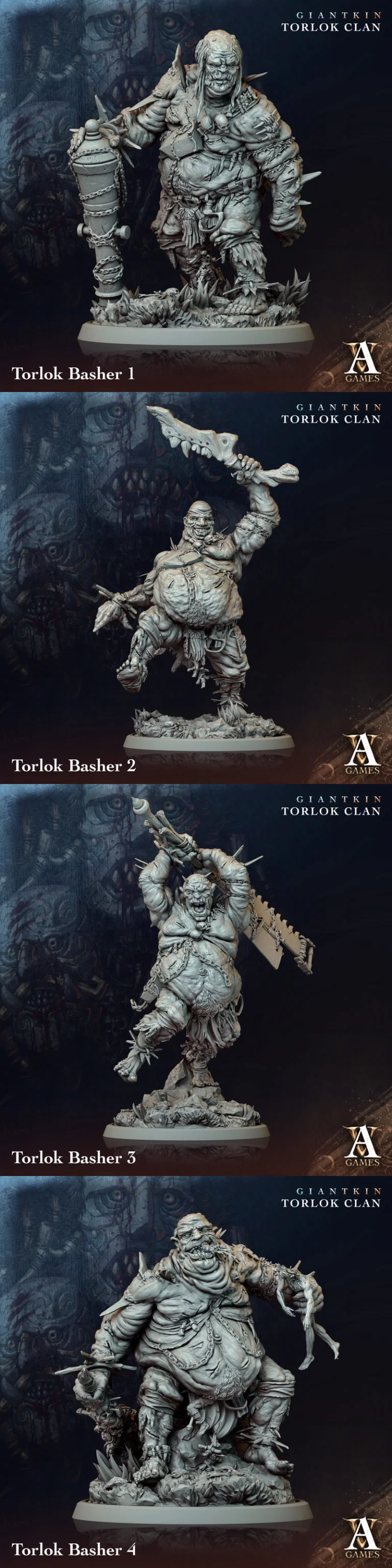 巨兽之族托洛克家族——托洛克粉碎者 3D打印模型|Giantkin Torlok Clan – Torlok Basher – 3D Print Model