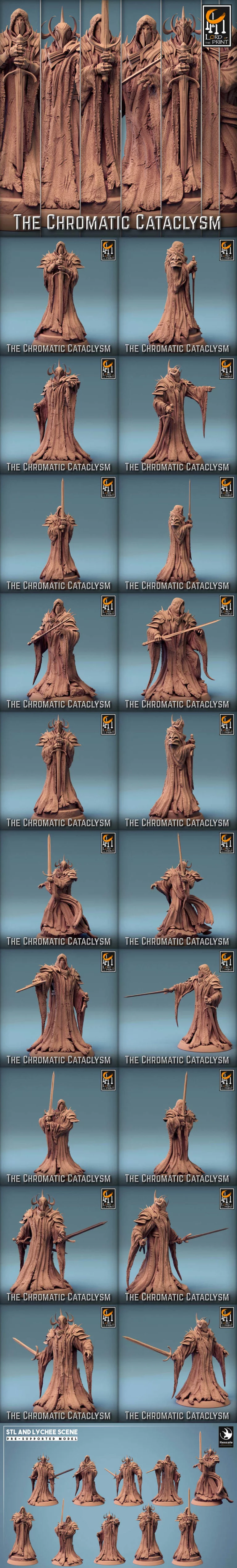 The Chromatic Cataclysm – Pack Tiamat Shadow – 3D Print Model