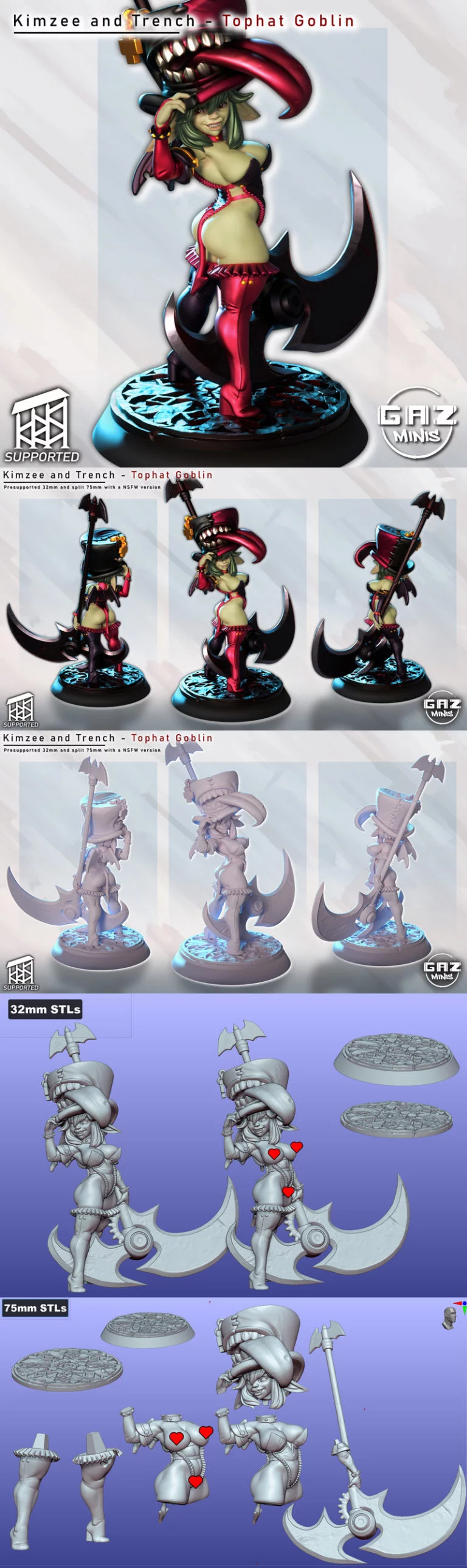 Kimzee与Trench《Tophat Goblin》3D打印模型|Kimzee and Trench – Tophat Goblin – 3D Print Model