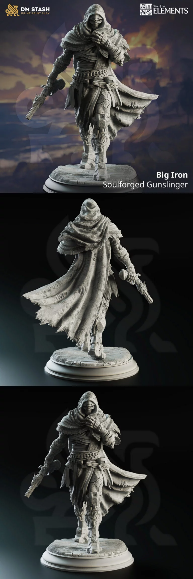 钢铁之魂——锻造枪手 3D打印模型|Big Iron – Soulforged Gunslinger – 3D Print Model