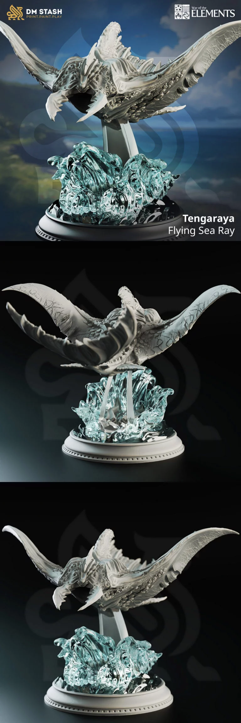 Tengaraya 海上飞射模型 3D打印版|Tengaraya – Flying Sea Ray – 3D Print Model