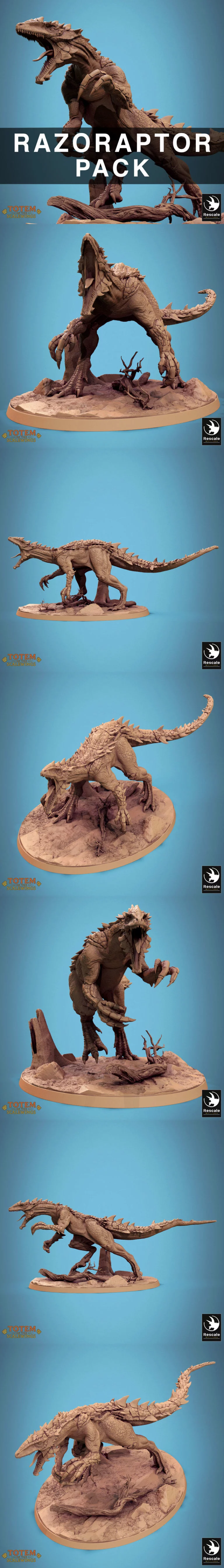Rescale Miniatures – Razoraptor Pack – 3D Print Model
