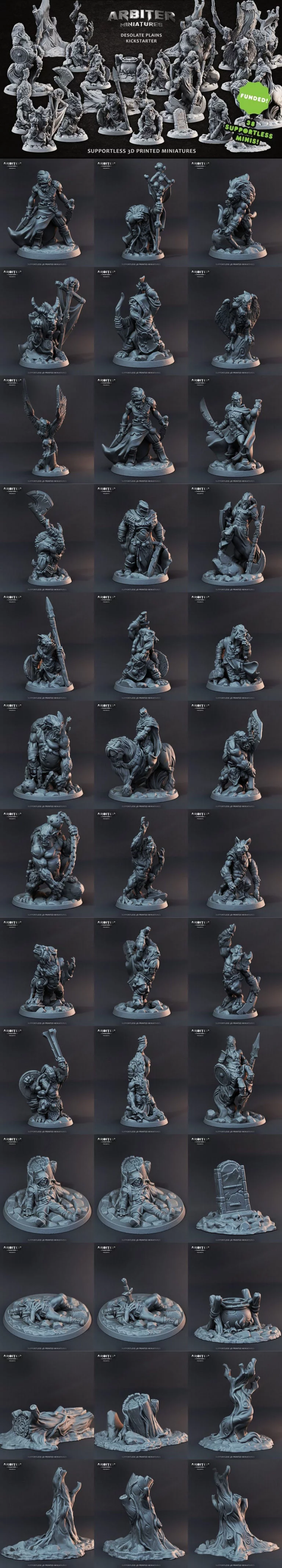 荒原之境 3D打印模型|Arbiter Miniatures – Desolate Plains – 3D Print Model