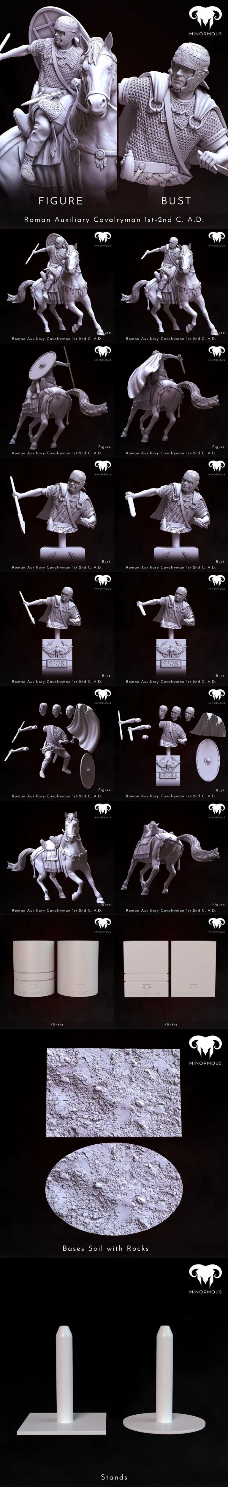 罗马辅助骑兵士兵——3D打印模型|Roman Auxiliary Cavalryman – 3D Print Model