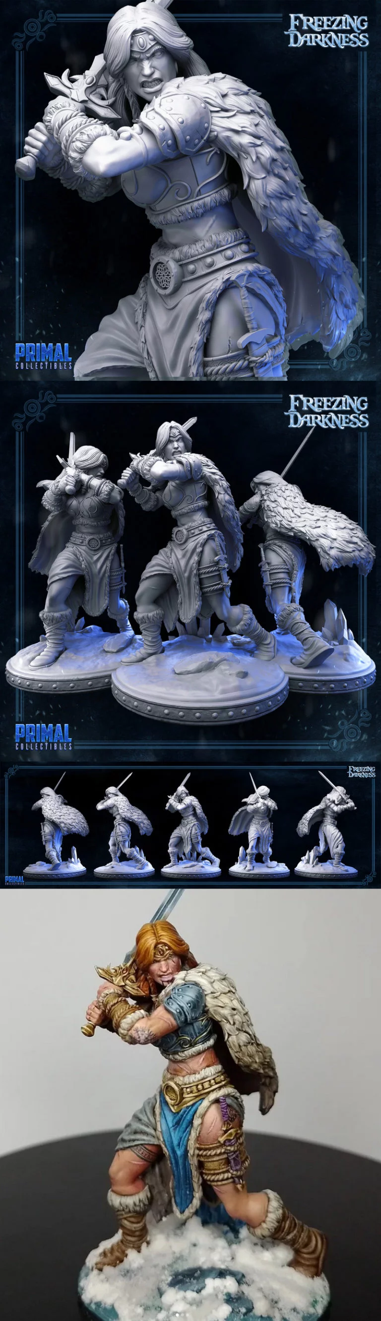 冻夜之影——瓦尔基里3D打印模型|Freezing Darkness – Valkyrie – 3D Print Model