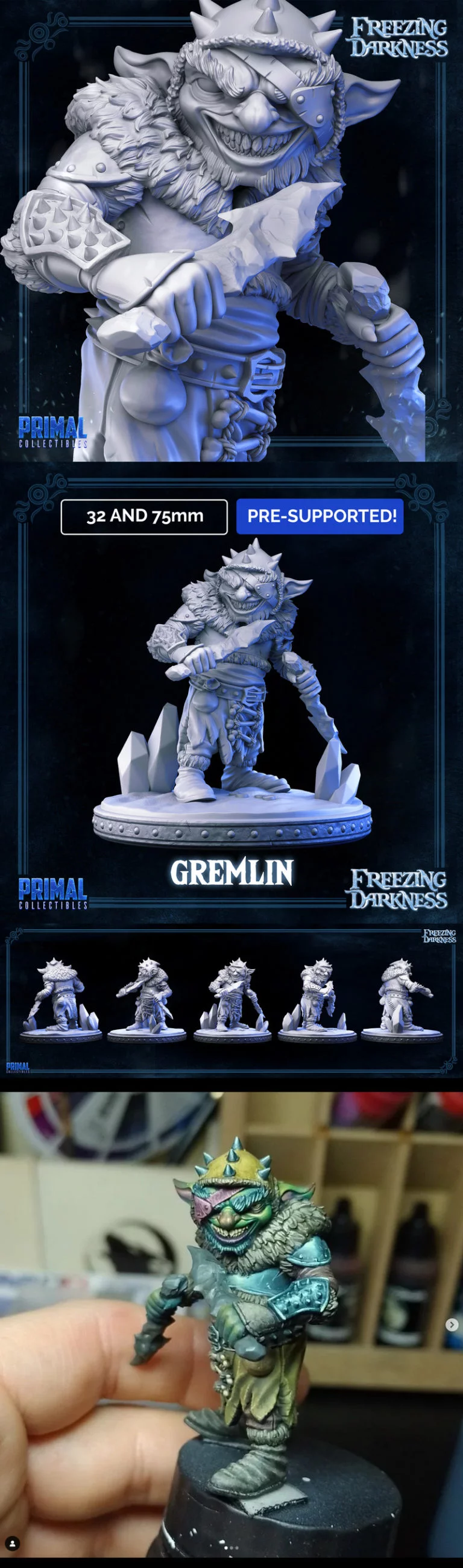 自由之暗——贪怪（另版）3D打印模型|Freezing Darkness – Gremlin (Alternative Version) – 3D Print Model