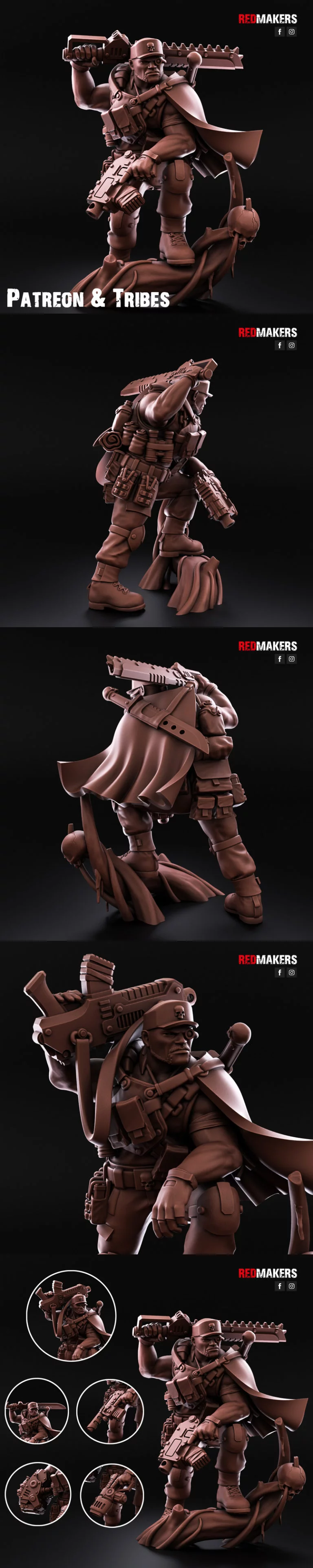 丛林战士——帝国军团军官——3D打印模型|Jungle Fighters – Officer of the Imperial Force – 3D Print Model