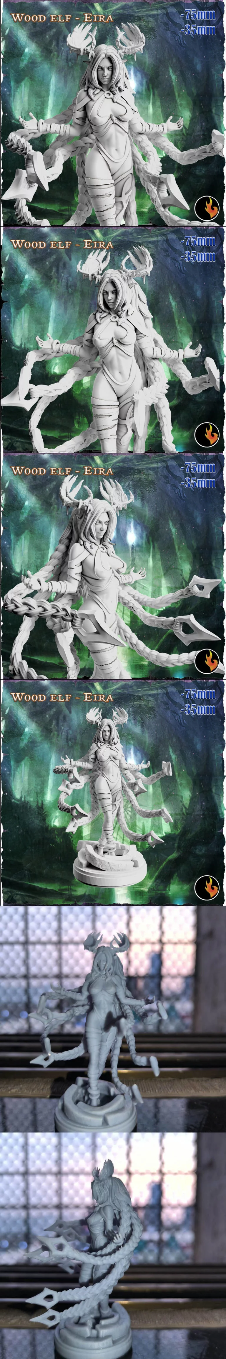 木精灵·艾拉·幻想少女·3D打印模型|Wood Elf – Eira – Fantasy Girls – 3D Print Model