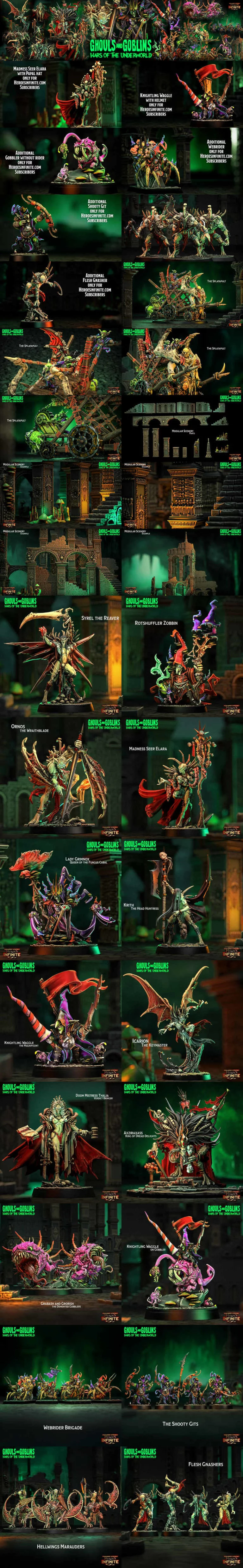 英雄无限：幽灵与小鬼——地下世界之战 3D打印模型|Heroes Infinite – Ghouls and Goblins – Wars of the Underworld – 3D Print Model