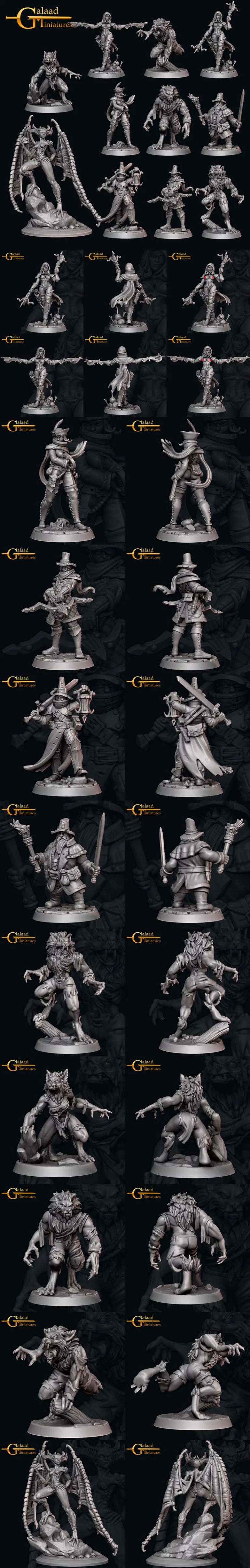 Galaad迷你模型十月新品：猎人3D打印模型|Galaad Miniatures – October Release Hunters – 3D Print Model