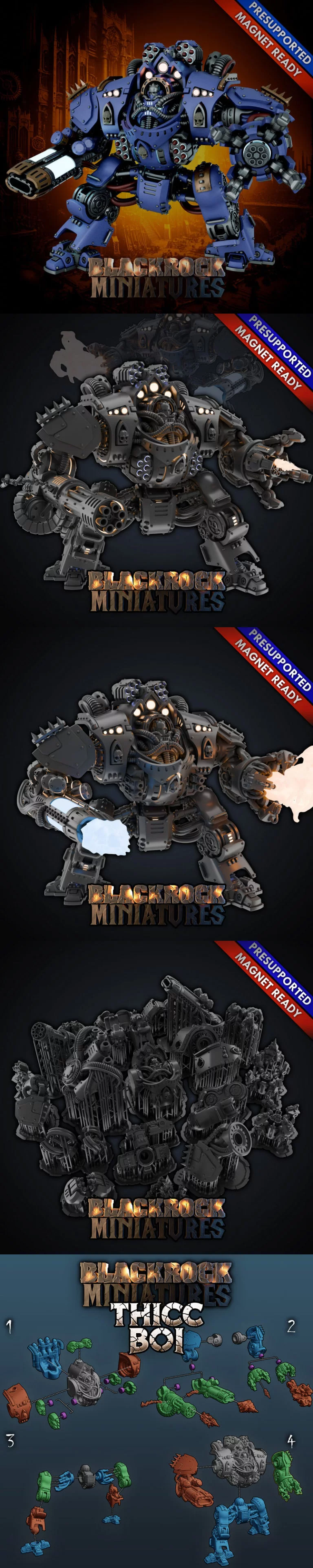 黑石迷你模型-复仇者救赎-肥佬角色3D打印模型|Blackrock Miniatures – Thicc Boi of Revenant Redemption – 3D Print Model