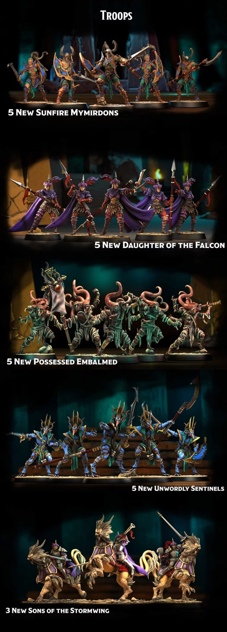 莫尔滕堡纪事：沙海暗王——主权增援3D打印模型|Mortenburg Chronicles – Dark Lords of the Ever Shifting Sands – Sovreign Reinforcements – 3D Print Model