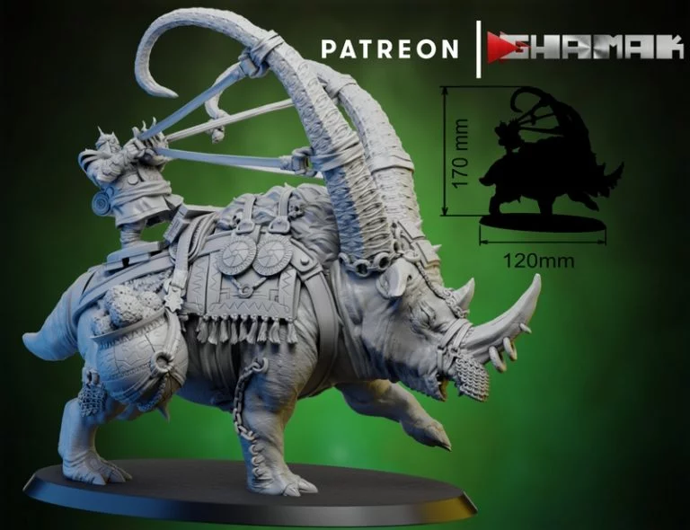 Ghamak  Ogre Rhino Slinger 3D打印模型|Ghamak – Ogre Rhino Slinger – 3D Print Model