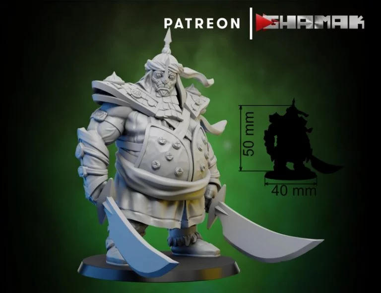 Ghamak——3D打印巨魔首领模型|Ghamak – Ogre Leader – 3D Print Model