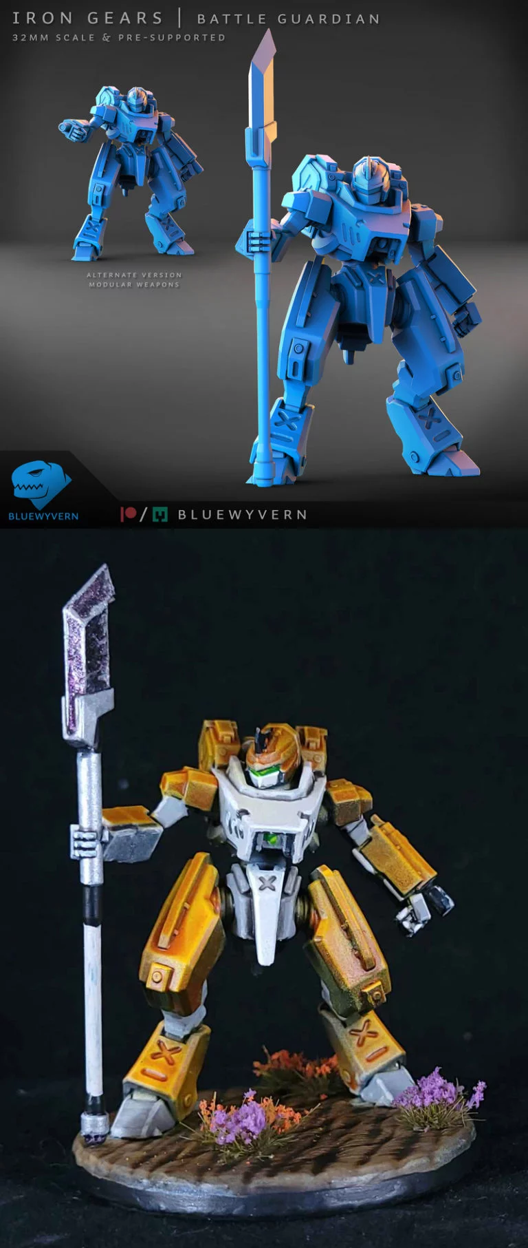 铁齿轮——战守者（模块化）3D打印模型|Iron Gears – Battle Guardian (Modular) – 3D Print Model