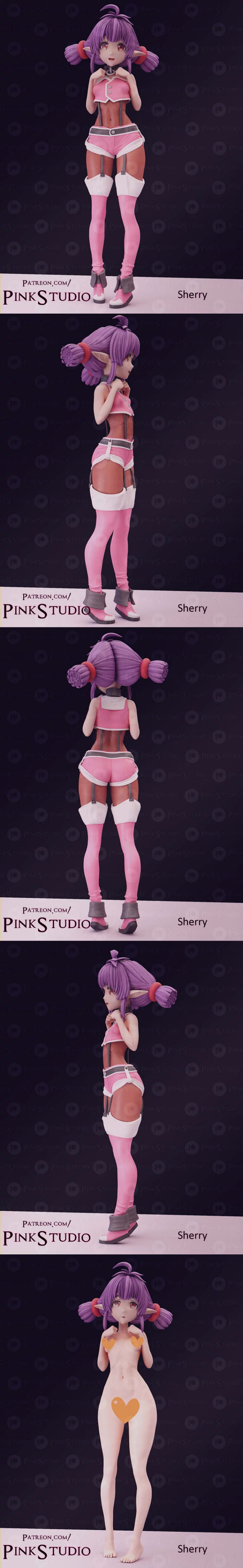 Pink Studio——《异界迷宫中的女仆》3D打印模型|Pink Studio – Sherry – Harem in the Labyrinth of Another World – 3D Print Model