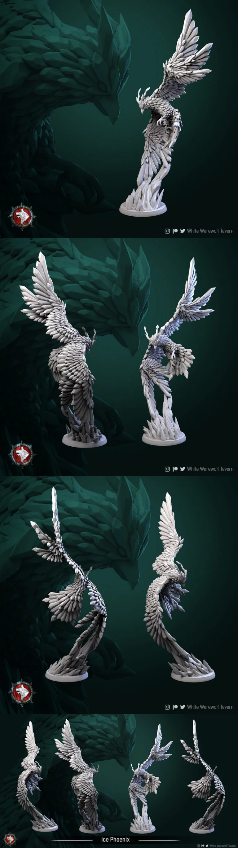 冰凤凰——3D打印模型|Ice Phoenix – 3D Print Model