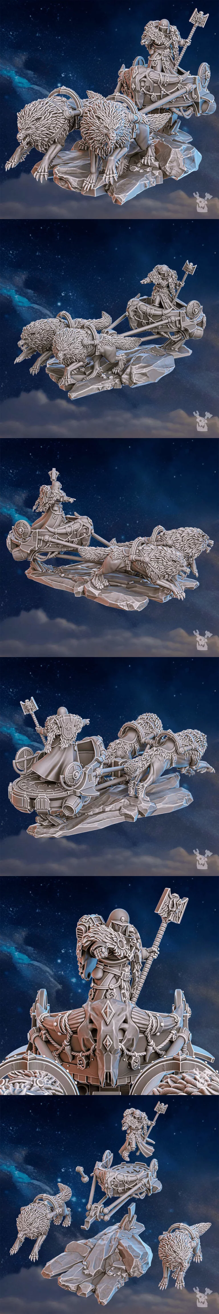 贾尔·阿纳 三维打印模型 风暴战车|Jarl Arna on Stormchariot – 3D Print Model