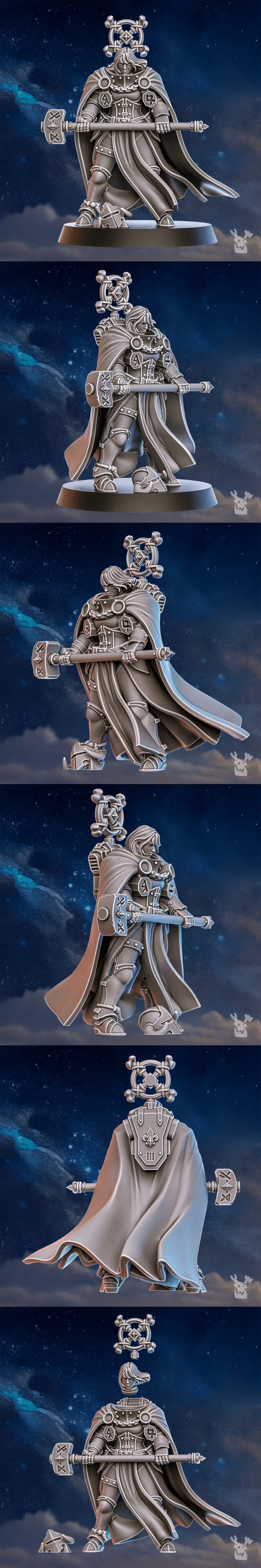 Runerules Master - 3D打印模型：赛博战士战甲设计|Runerules Master – 3D Print Model