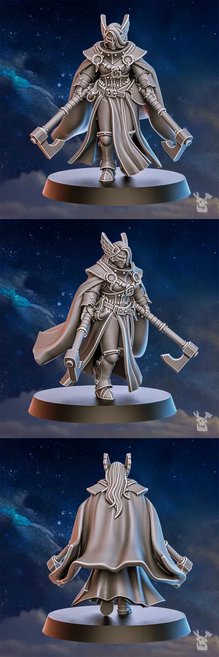 黑隐部落斗士 3D打印模型|Blackhide Tribe Duelist – 3D Print Model