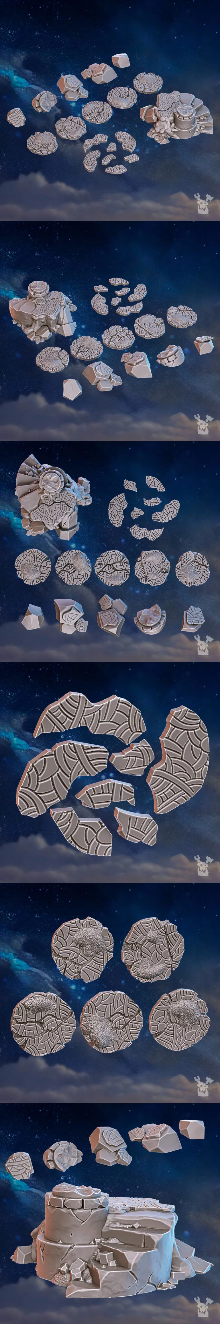 风暴之傲姐妹组 3D打印模型|Base Decor Set (Stormpride Sisters) – 3D Print Model