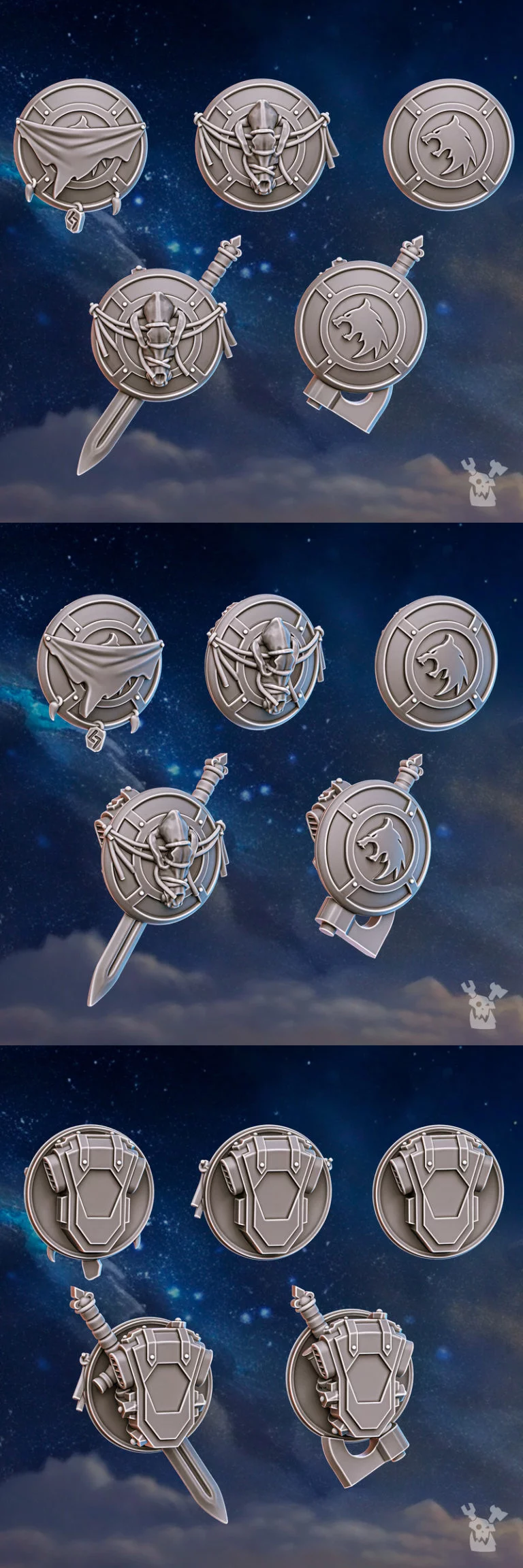 风暴之傲姐妹组 3D打印模型|Backpack Set (Stormpride Sisters) – 3D Print Model