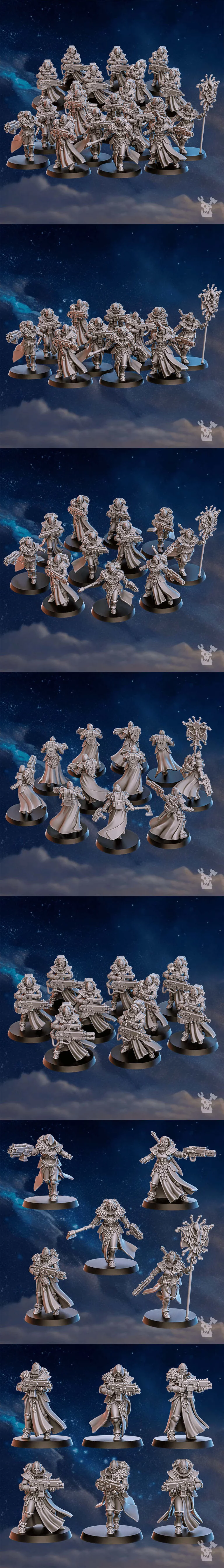 白牙猎人小队 x20 3D打印模型|White Fangs Hunters Squad x20 – 3D Print Model