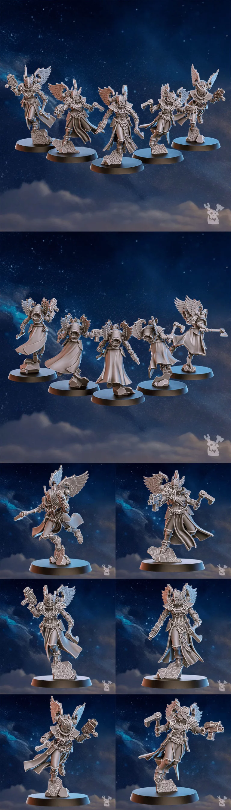 瓦尔基里小队x5 3D打印模型|Valkyries Squad x5 – 3D Print Model