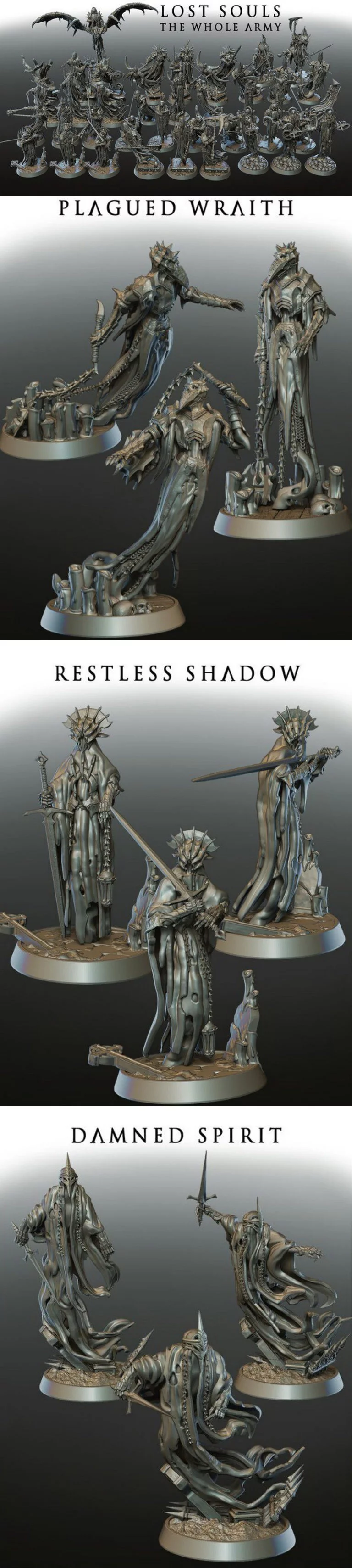 失落之魂：全军3D打印模型|Lost Souls the Whole Army – 3D Print Model