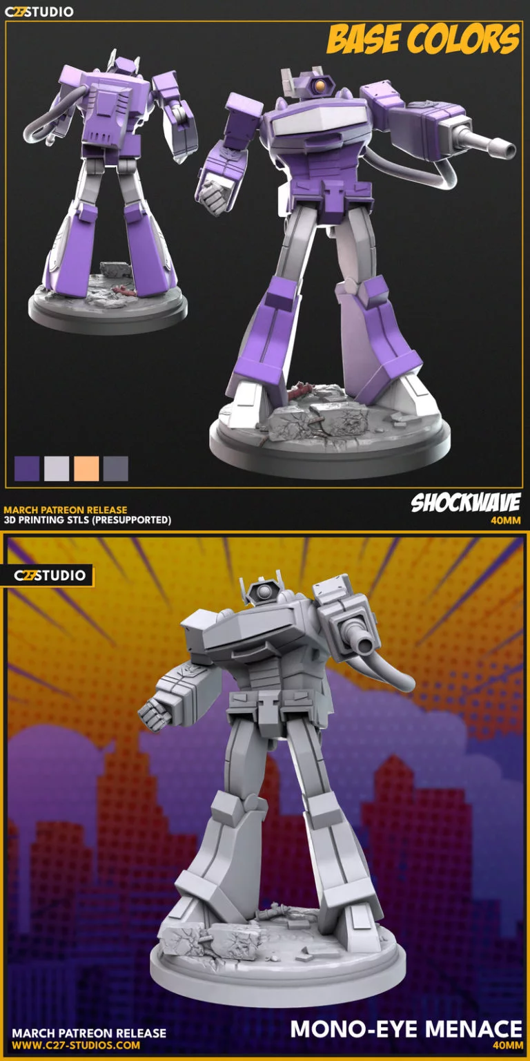 Shockwave - 3D打印模型 - 单眼威胁|Shockwave – Mono-Eye Menace – 3D Print Model
