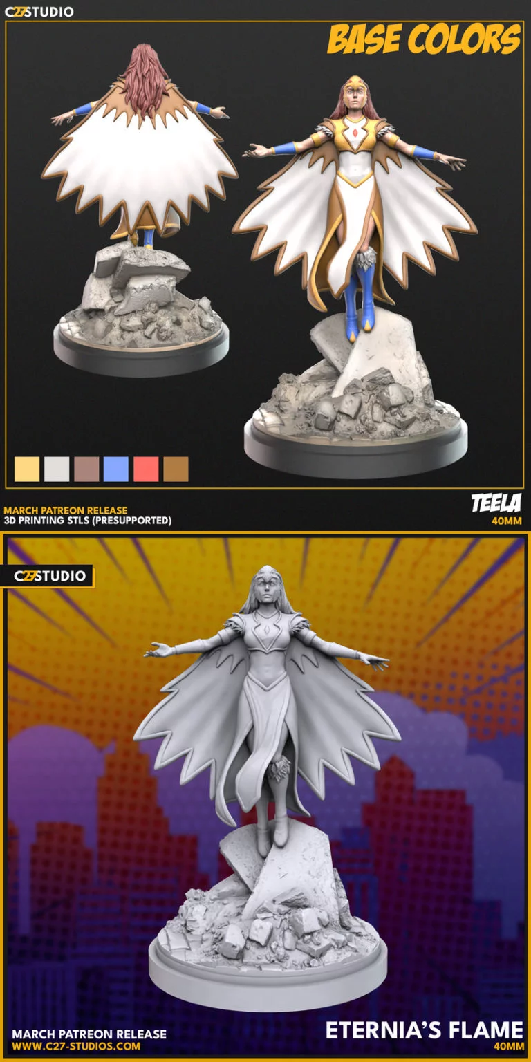 Teela——永恒之焰 3D打印模型|Teela – Eternia’s Flame – 3D Print Model