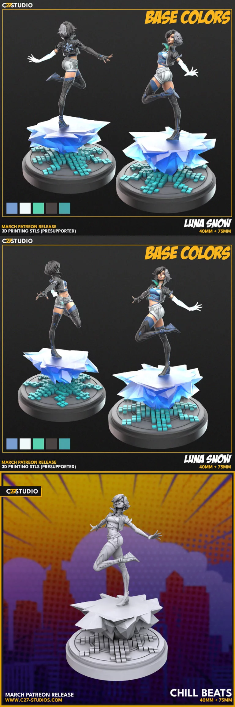Luna Snow 3D打印模型|Luna Snow – Chill Beats – 3D Print Model
