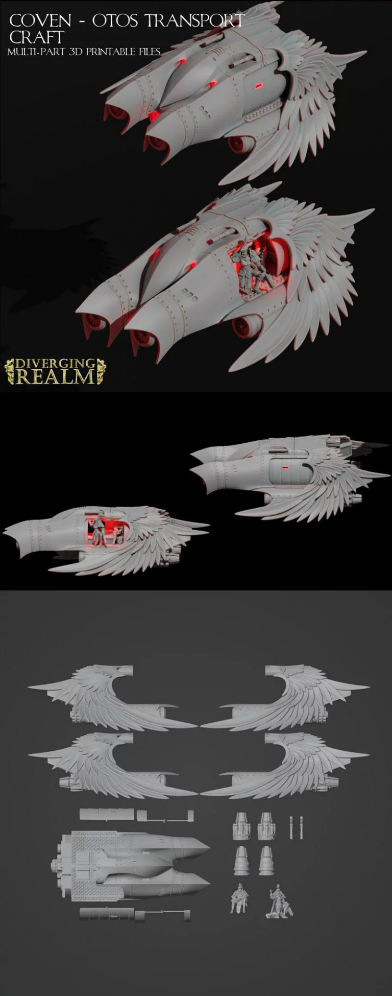 Coven系列3D打印模型：Otos运输工坊角色造型|Coven – Otos Transport Craft – 3D Print Model