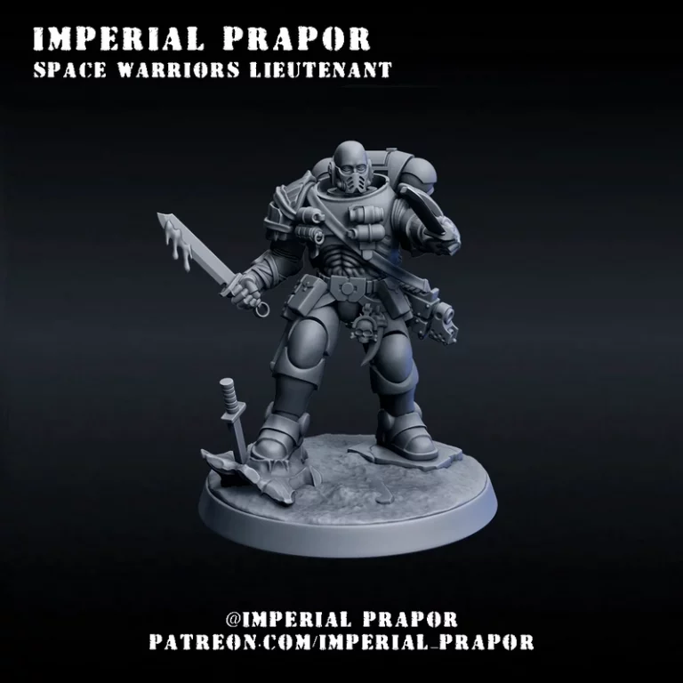 Imperial Prapor – Space Warriors Lieutenant – 3D Print Model