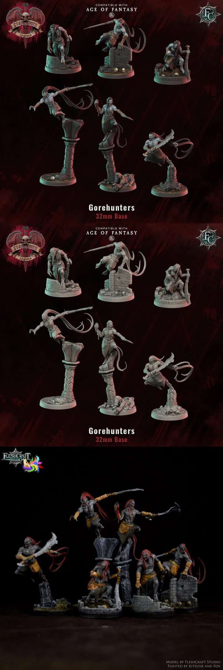 Gorehunters – 3D打印模型：哥雷猎人角色模型|Gorehunters – 3D Print Model