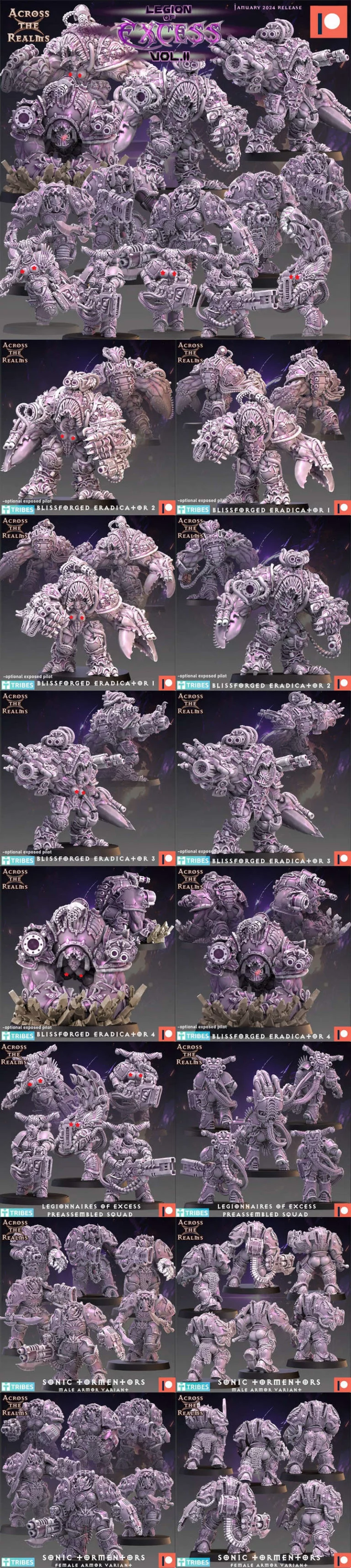 跨域之境——过剩军团 第二卷 3D打印模型|Across the Realms – Legion of Excess Vol 2. – January 2024 – 3D Print Model