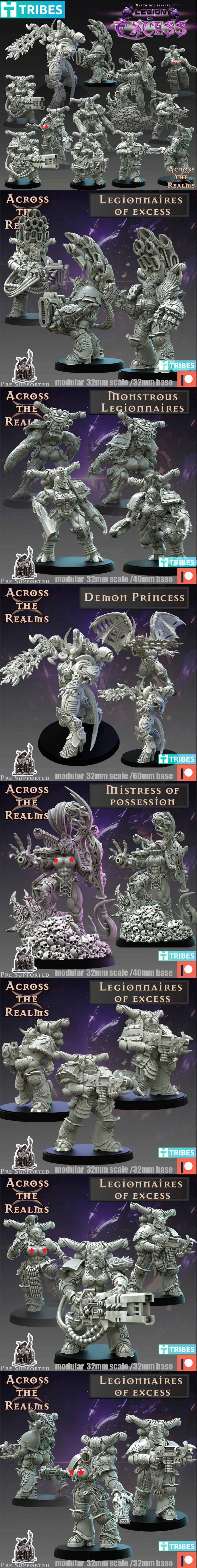 跨界之域——过剩军团——2023年3D打印模型|Across the Realms – Legion of Excess – February 2023 – 3D Print Model