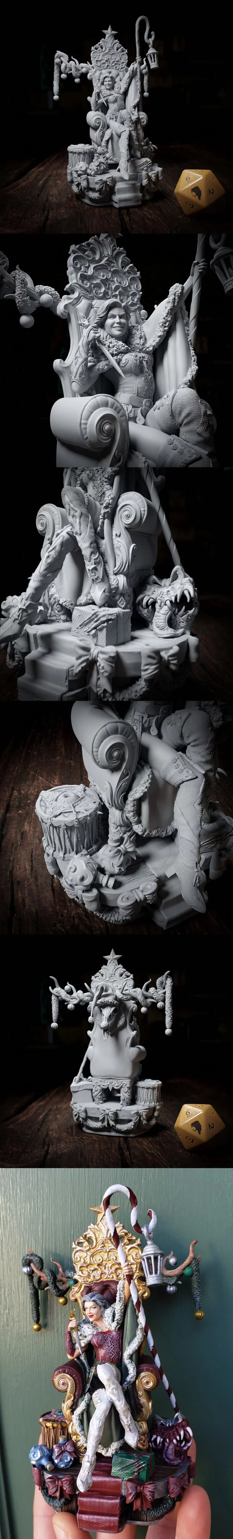 冬风之女——3D打印模型|Lady of the Winter Gale – 3D Print Model