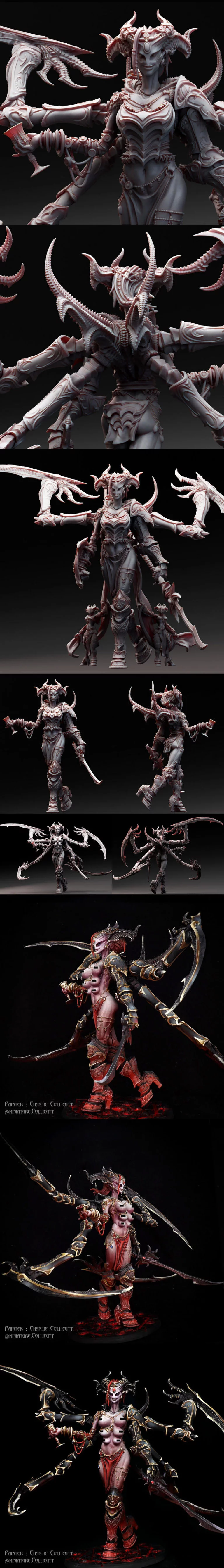 恶魔女王—— daemon damzels 3D打印模型|Demon Queen – Daemon Damzels – 3D Print Model
