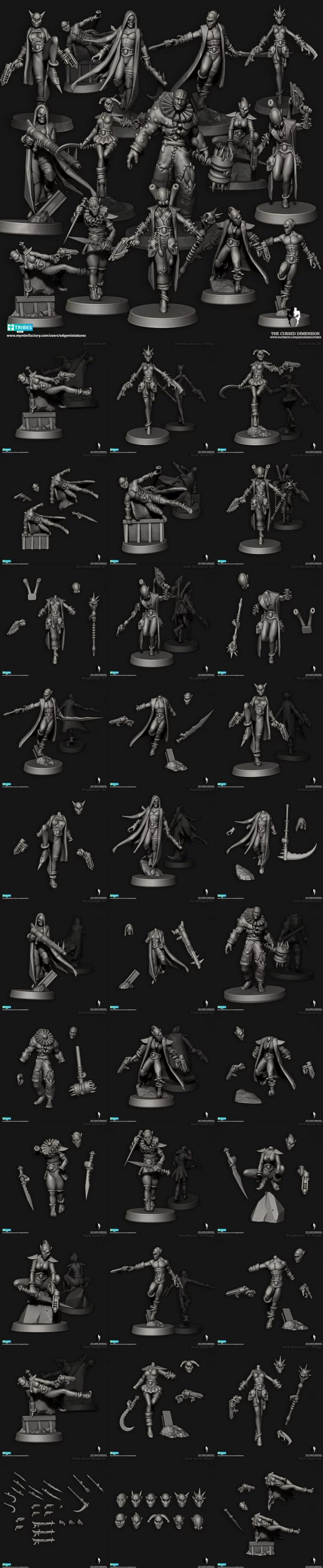 黑暗木偶师——太空精灵——3D打印模型|Dark Jesters – Space Elves – 3D Print Model