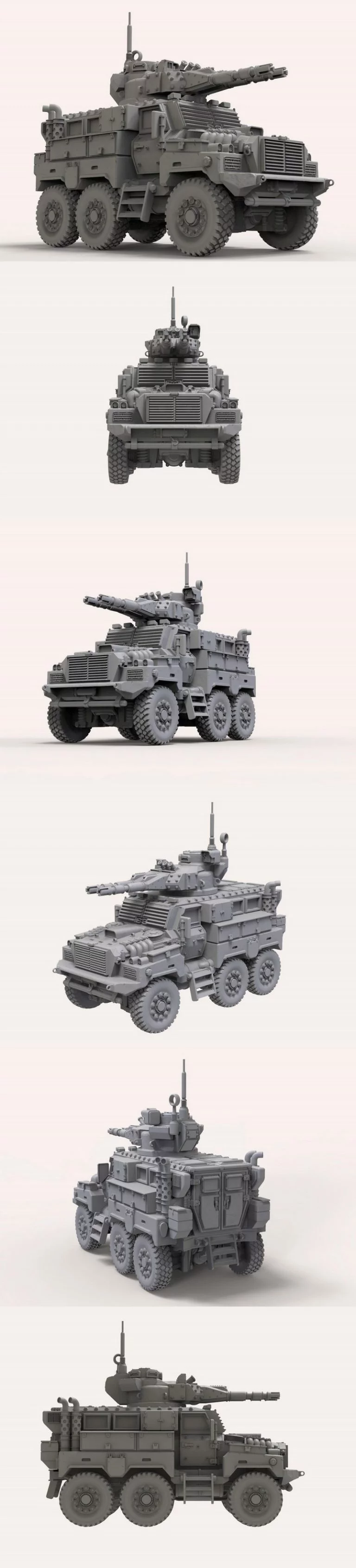 MRAP步兵装甲运输车 3D打印模型|MRAP Infantry Armored Transport – 3D Print Model