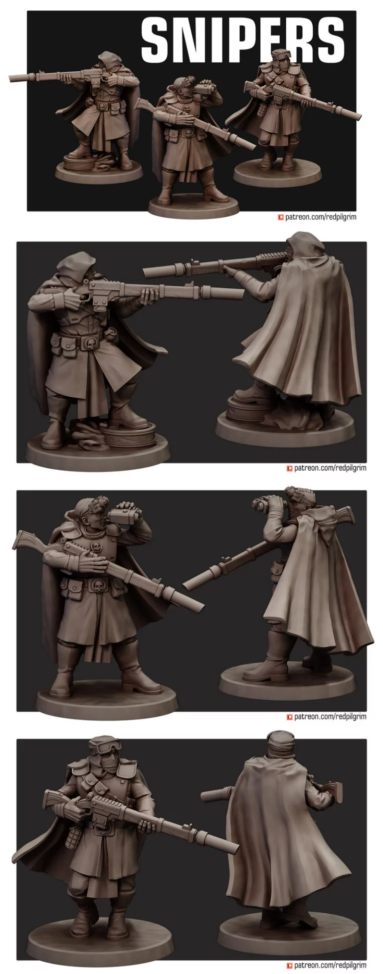 沙漠之鹰狙击手——3D打印模型|Desert Hawks Snipers – 3D Print Model