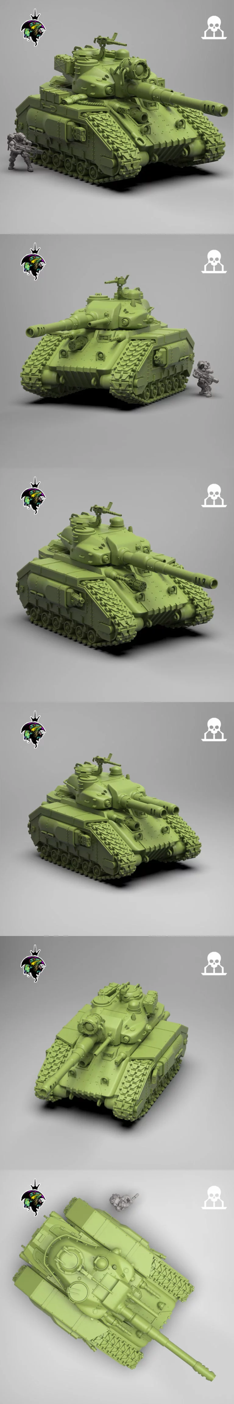 Caiman MK II重型坦克 3D打印模型|Caiman MK II Heavy Tank – 3D Print Model