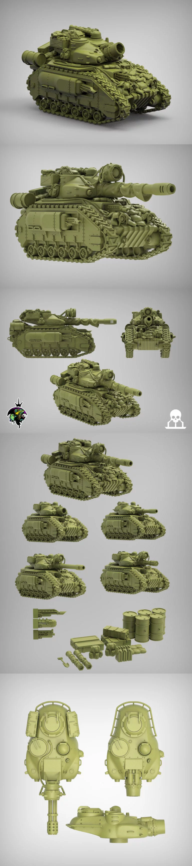 鳄鱼主战坦克 3D打印模型|Caiman Main Battle Tank – 3D Print Model