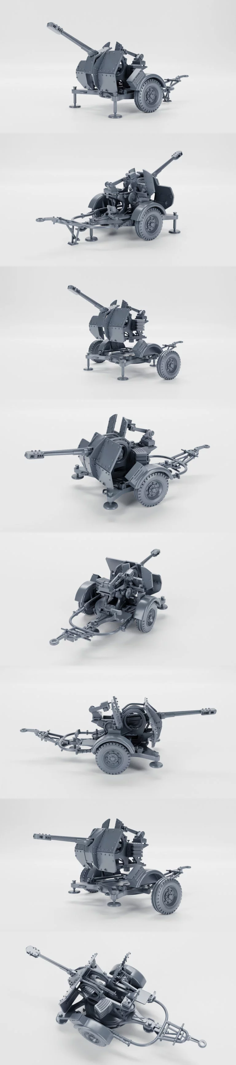 德国二战Flak 38防空炮 3D打印模型|3cm Flak 38-103 Jaboshreck AA Gun (Germany, WW2) – 3D Print Model