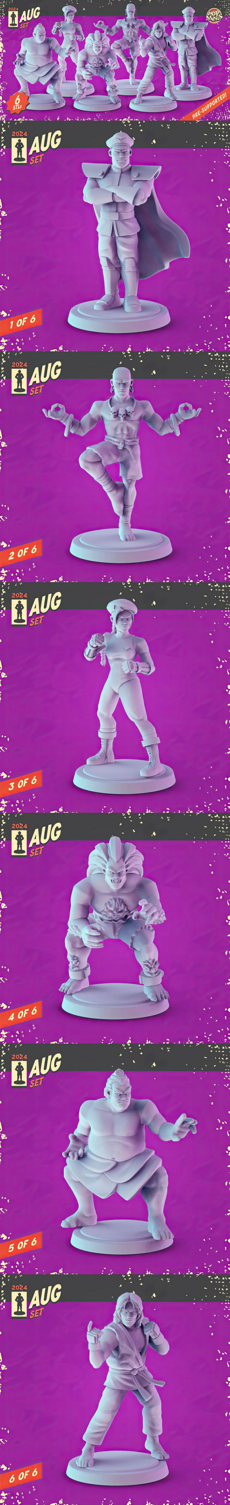 Pop Minis 2024年8月新品——3D打印动漫游戏角色模型|Pop Minis August 2024 – 3D Print Model