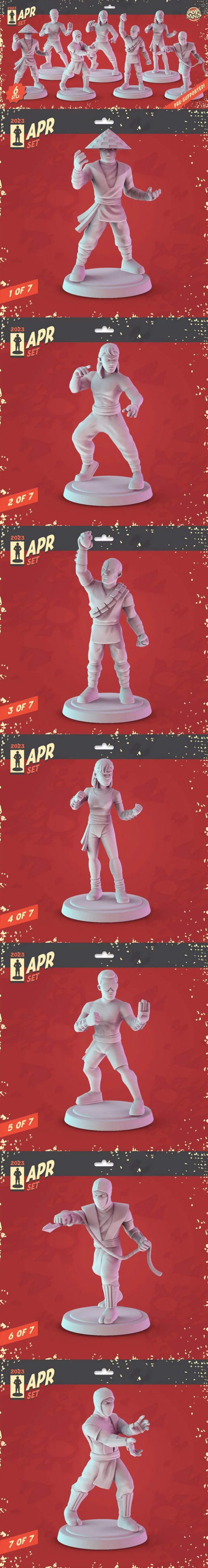 Pop Minis 2023年4月作品——3D打印模型集|Pop Minis April 2023 – 3D Print Model