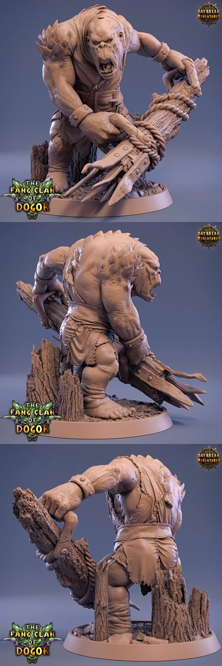 狗尔族-ork’aa grim-3D打印模型|The Fang Clan of Dogor – Ork’aa Grim – 3D Print Model