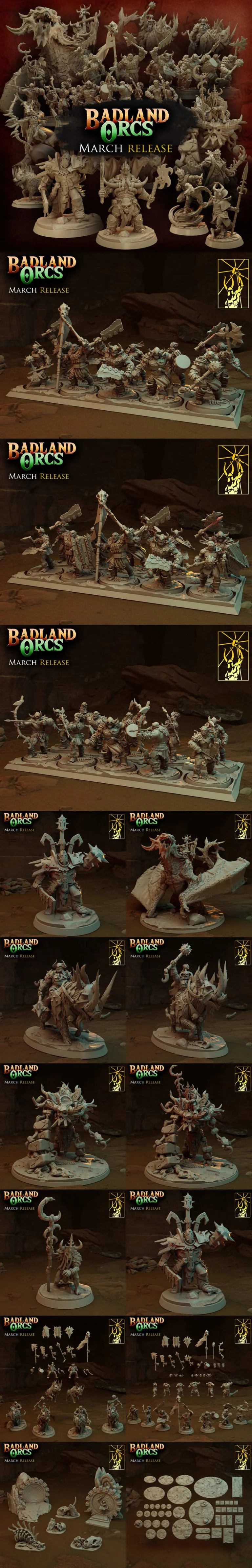 Badland恶地兽人 3D打印模型|Badland Orcs – 3D Print Model